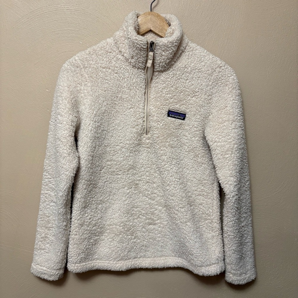 Patagonia Los Gatos Fleece 1/4 Zip Pullover Women’s Calcium Cream White Size XS - Picture 2 of 8